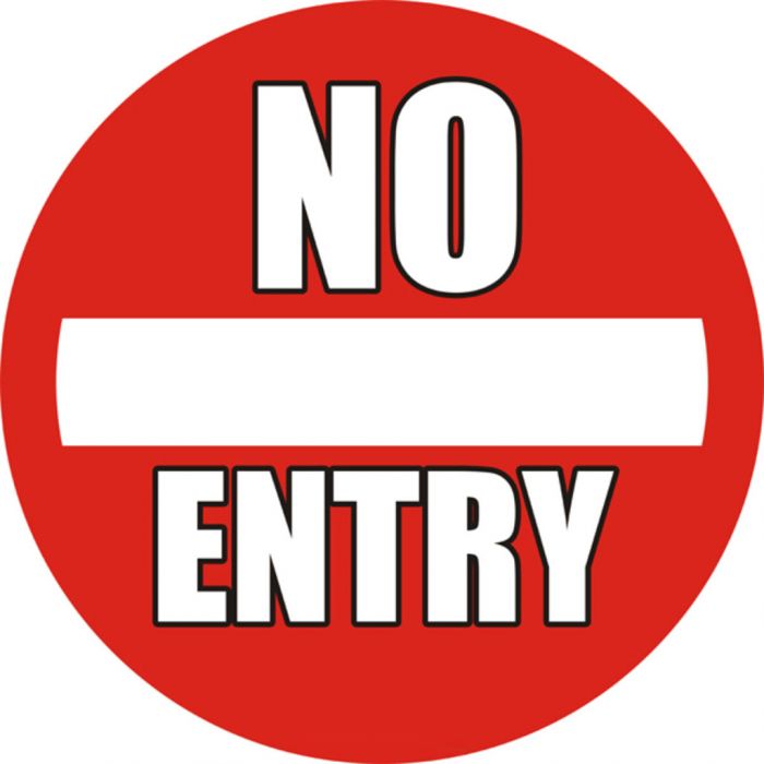 Anti-slip floor pictogram: “No Entry