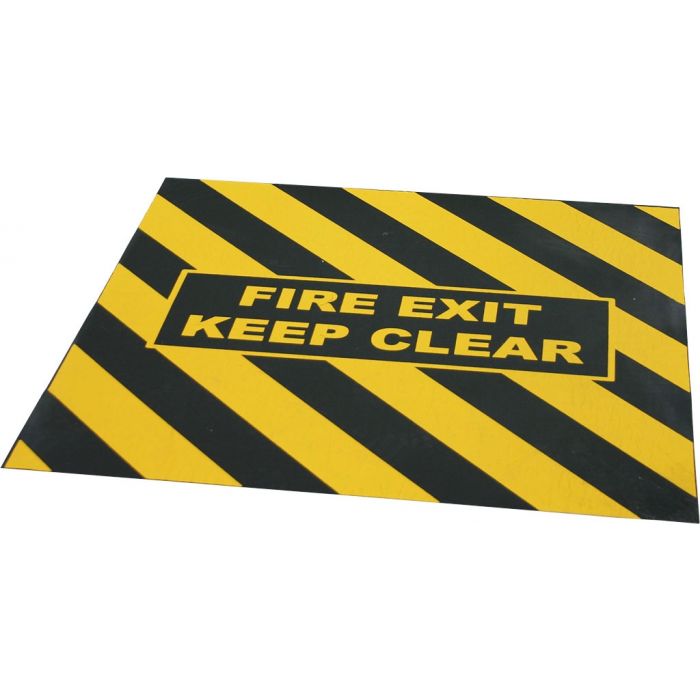 Fire Exit Keep Clear A5 Self-Adhesive Backed Sticker Exit Evacuation Safety 