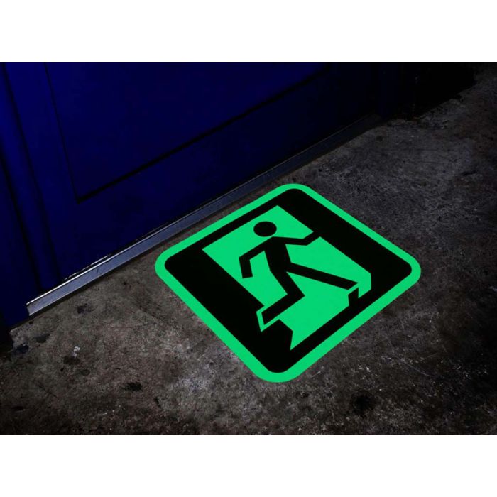Safety * Matte Glow in the Dark Printed " EXIT " Sign Sticker Emergency 