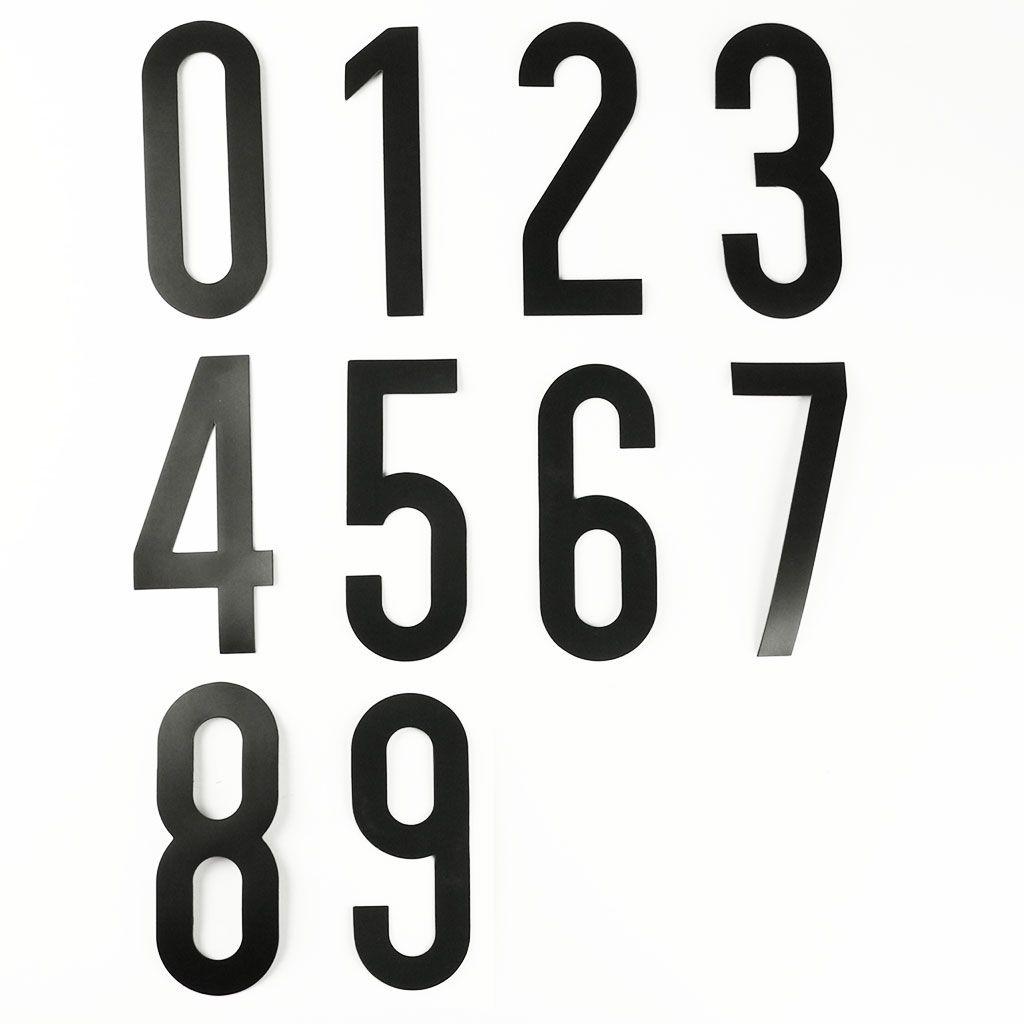 Self Adhesive Black Plastic Numerals for Clock Making 
