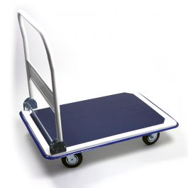 Black Collapsible Flatbed Trolley Trolley Trolley car Plastic Body 39x60 Bearing Weight About 100kg 