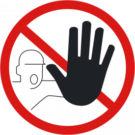 Anti-slip floor pictogram: “Unauthorised Persons Not Permitted”
