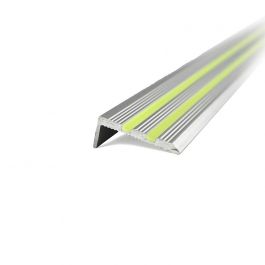 Glow-in-the-dark aluminium stair-nosing profile
