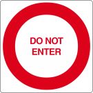 Floor pictogram for “Do Not Enter"
