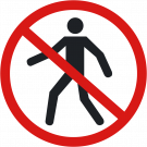Anti-slip floor pictogram: “No Pedestrians”