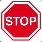 Floor pictogram for “Stop”