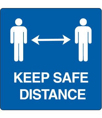 Floor pictogram for “Keep Safe Distance"