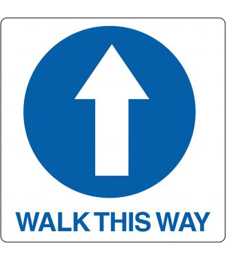 Floor pictogram for “Walk This Way”