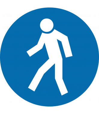 Anti-slip floor pictogram: “Pedestrians Only”