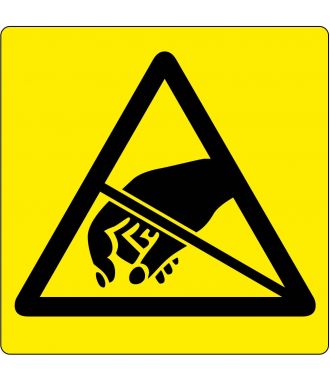 Floor pictogram warning of ESD-sensitive items