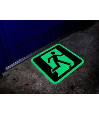Glow-in-the-dark emergency exit sign