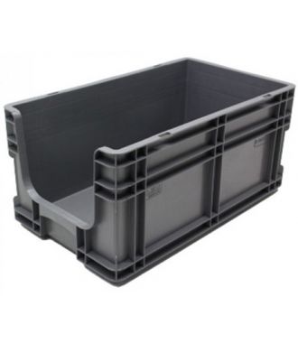 Straight-wall container 295x505x235 mm with open front