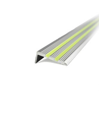 Glow-in-the-dark aluminium stair-nosing profile