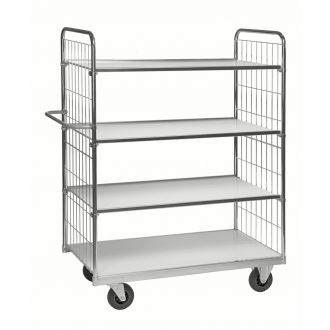 Kongamek trolley with four adjustable shelves, load capacity of 300 kg